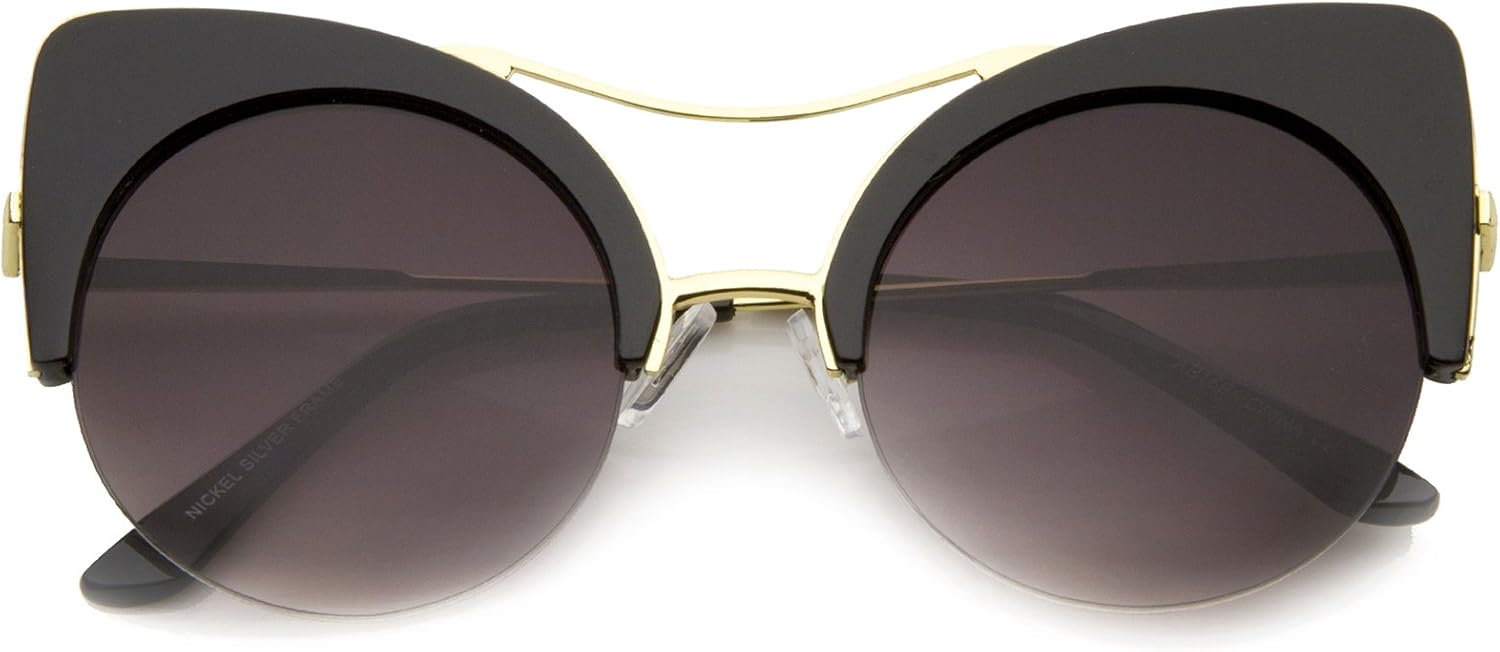 cat eye circle sunglasses