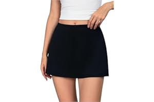 MakeMeChic Women's Y2K Mini Skirt with Shorts Aline Micro Skort Short Skirt