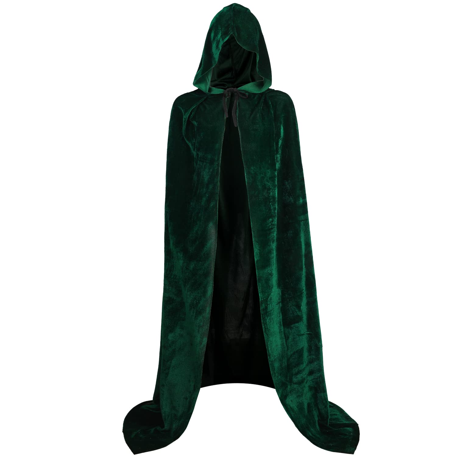 SULOLI Unisex Value Green Vevet Style Hooded Cape Adult/Kids Fancy Dress Costume, Unixsex, Halloween, Fancy Dress