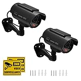 Twilight Garage Dummy Camera, 2 Pack Solar Powered
