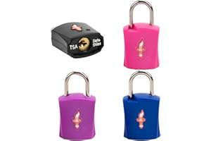 DUALCROWN 4 Pack TSA Approved Luggage Locks in Family Pack,Suitcase Lock TSA Approved;TSA Approved Travel Lock for Backpacks, Bags and Luggage That Airport Security Will not Clip, 4 Pack Mixed