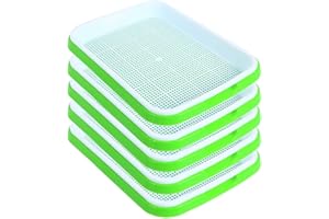 SHEING Seed Sprouter Germination Tray 5 Pack, BPA Free Nursery Healthy Wheatgrass Seeds Grower & Storage Trays for Garden Home Office