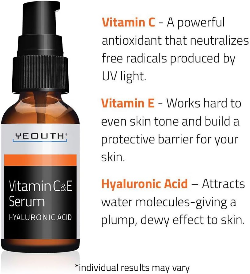 YEOUTH Vitamin C Face Serum with Vitamin E and Hyaluronic Acid - Image 4