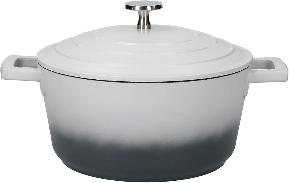 MasterClass Cast Aluminium Casserole Dish Grey Ombre 20cm 2.5L Gift Boxed