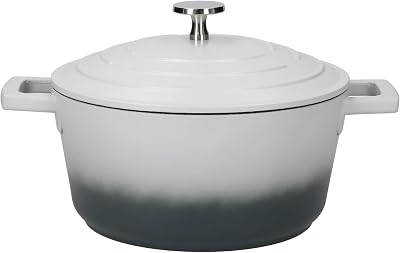 MasterClass Cast Aluminium Casserole Dish Grey Ombre 20cm 2.5L Gift Boxed