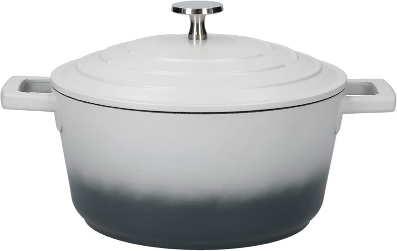 MasterClass Cast Aluminium Casserole Dish Grey Ombre 20cm 2.5L Gift Boxed