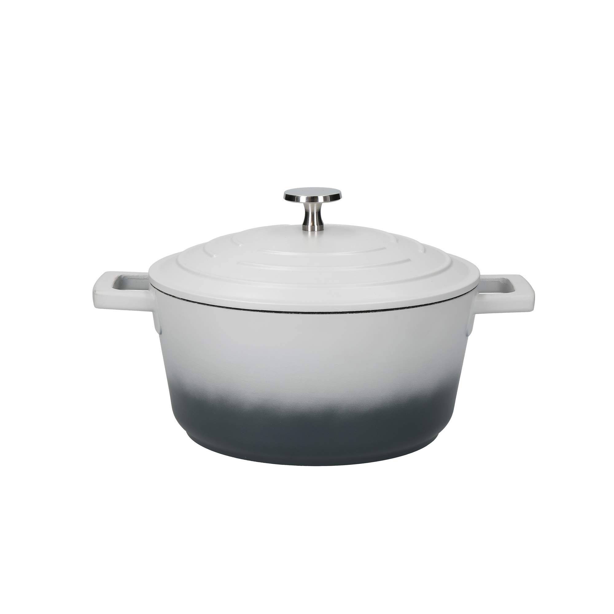 MasterClass Cast Aluminium Casserole Dish, Grey Ombre, 20cm/2.5Litre, Gift Boxed