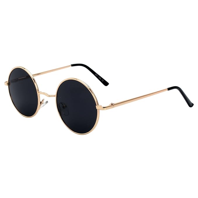 GQUEEN Klassische Lennon Runde Polarisierte Sonnenbrille mit UV400 Schutz MEZ1