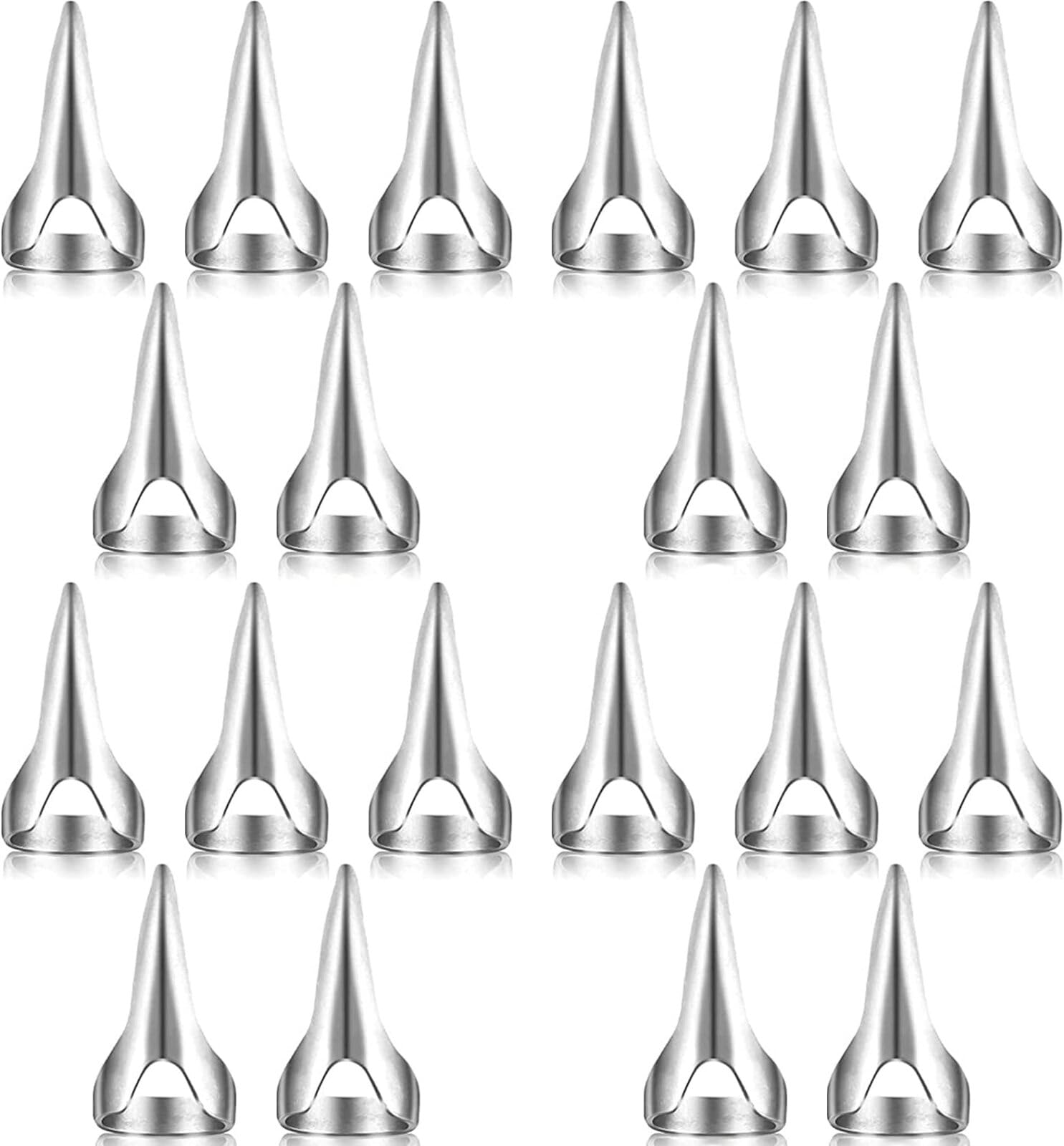 Hair Braiding Tool - 20 Pcs Metal Hair Parting & Sectioning Rings for Braids, Extensions & Coloring, Silver