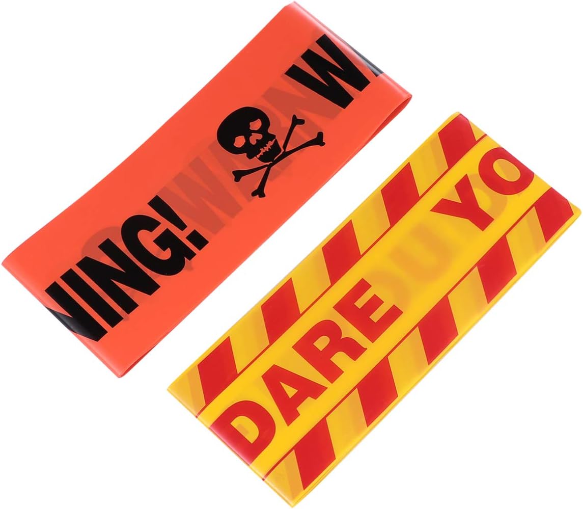 NUOBESTY 2pcs Halloween Fright Tape Caution Tape Halloween
