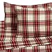 Amazon Brand – Pinzon Plaid Flannel Bed Sheet Set - Twin XL, Cream and Red Plaid