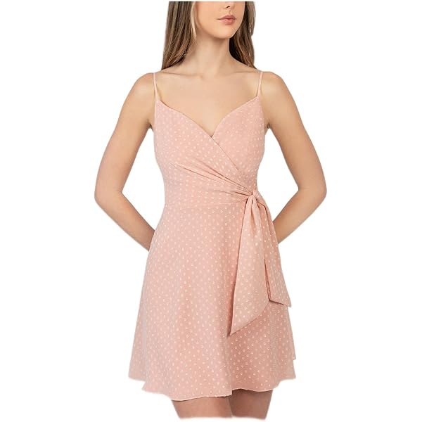 Amazon.com: CITY STUDIO Womens Fit + Flare Mini Dress Pink Lace Zippered  Sleeveless Halter Juniors 13 : Clothing, Shoes & Jewelry