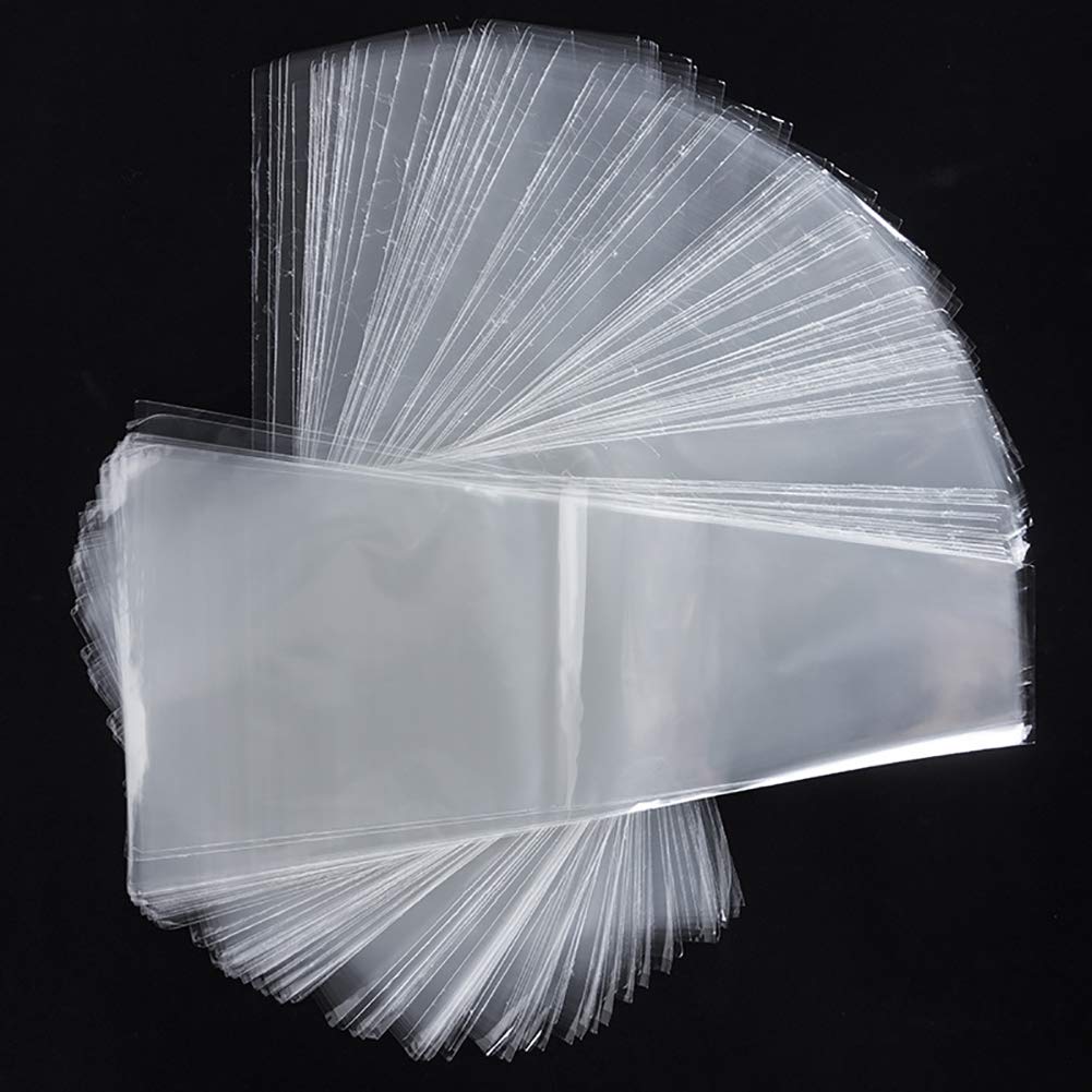 200 Pcs Clear Plastic Flower Bouquet Bag Sleeve Transparent Cellophane Bags Rose Packaging Bags for Valentine's Day