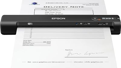 Epson® WorkForce® ES-60W Wireless Portable Color Document Scanner, B11B253201