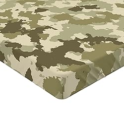 Ambesonne Camo Fitted Sheet, Old Fashioned