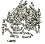 Rockin Beads Brand, 70 Milti 5 Strand Spacer Bar Beads 4x17mm Fits 3-4mm Beads Antiqued Silver Cast Zinc Metal Beads