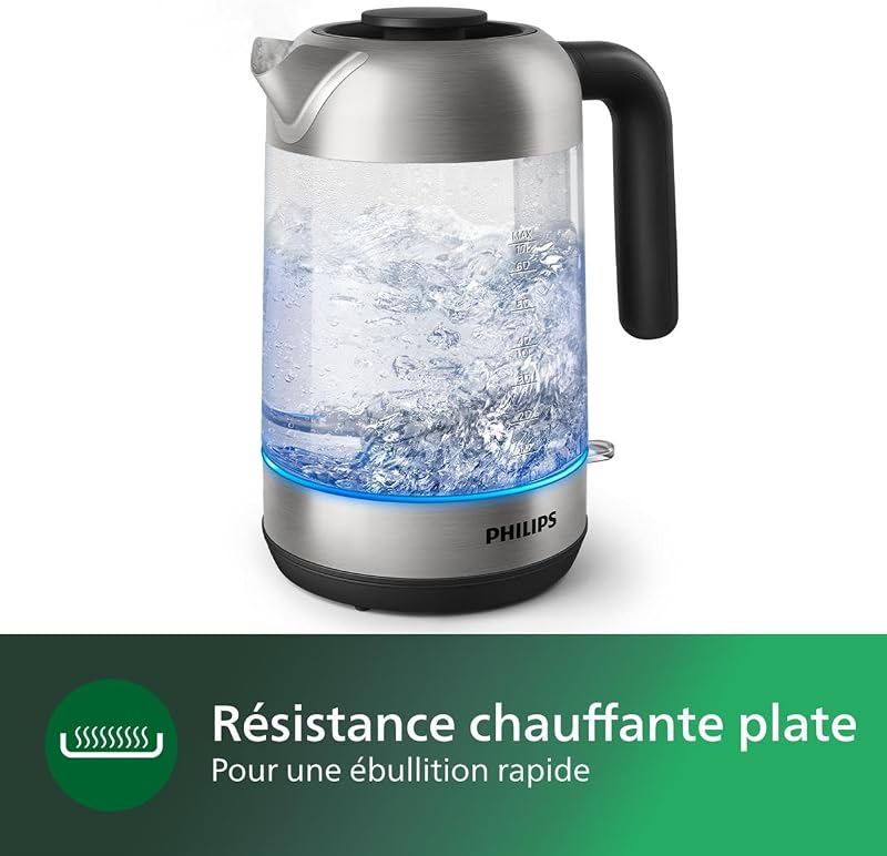 Bouilloire Électrique 5000, 1,7L, Ébullition rapide, Verre