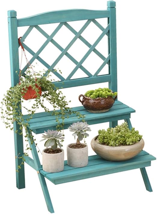 NANFENG 2 Tier Flower Stand, Madera Estantería Multiusos Utilidad ...