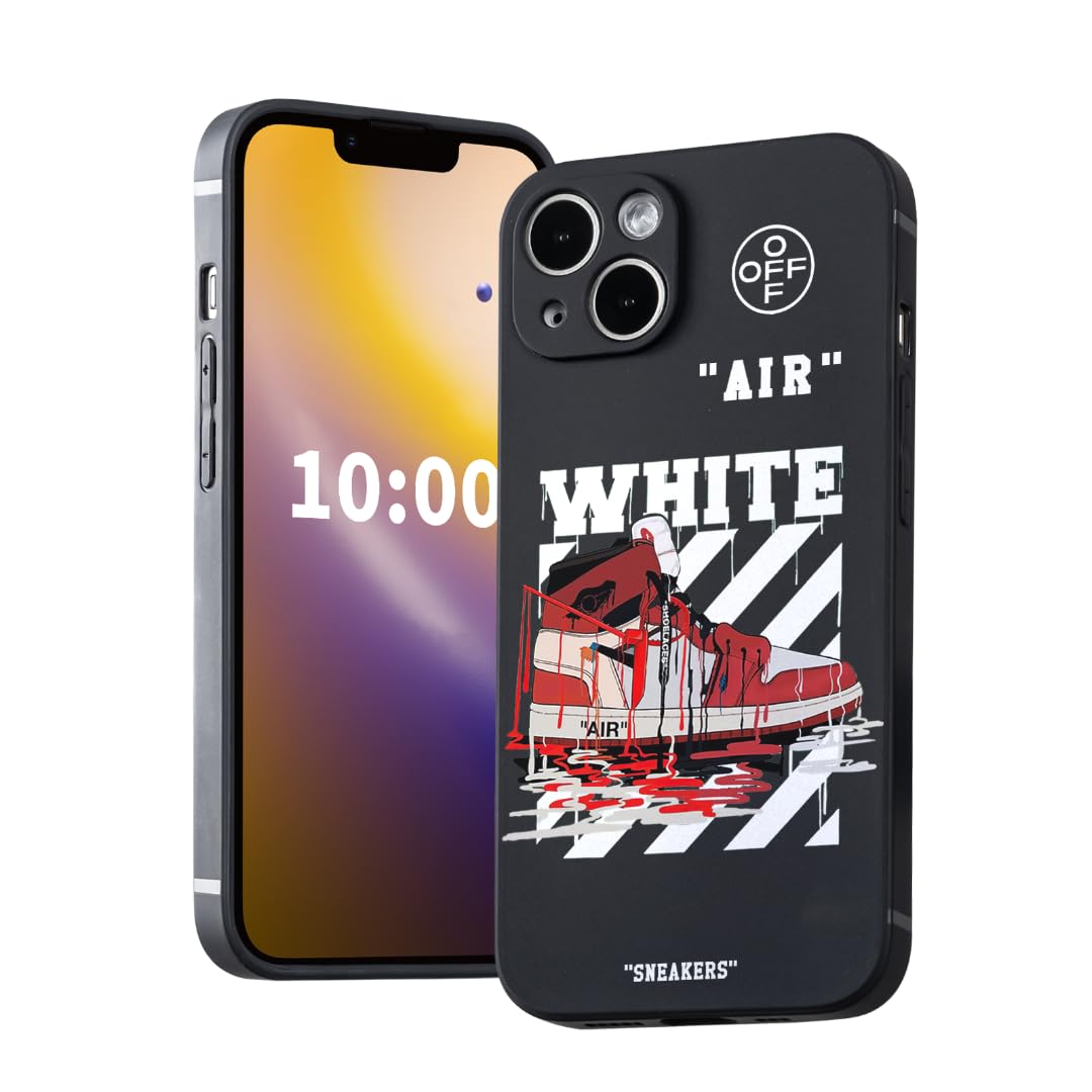 Photo 1 of dllaojias Cool Red Basketball Shoes Phone Case for iPhone 15 Case for Boys Street Men Aesthetic Shockproof Sports Designer Cases Compatible with iPhone 15