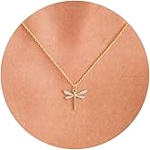 VRIUA Gold Necklace for Women – 14K Gold Plated Fish, Bee, Turtle, Cat, Sea Turtle, Snake, Dragon, Dragonfly, Elephant, Horse, Conch and Seahorse Pendant Necklace Trendy Jewelry