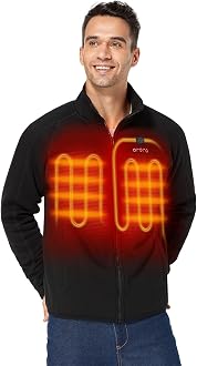 ORORO Men's Heated Fleece Jacket Full 