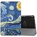 MoKo Case for All-New Amazon Fire HD 8 Tablet (7th Generation, 2017 Release Only)-Lightweight Slim Shell Stand Cover with Translucent Frosted Back for Fire HD 8, Starry Night (with Auto Wake/Sleep)