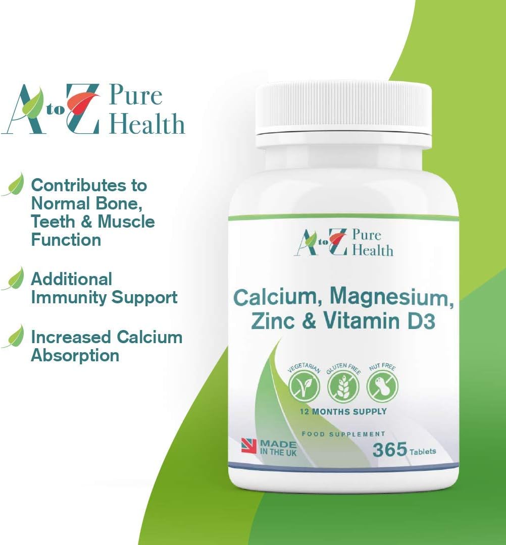 Calcium, Magnesium, Zinc & Vitamin D Supplement, 365 count (Pack of 1) - Image 3