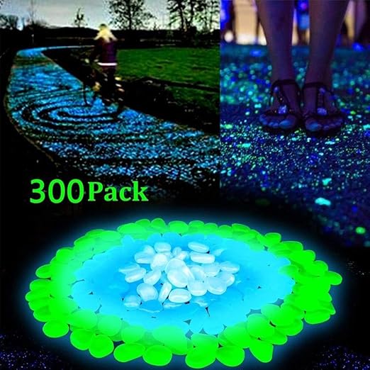 Heylas Bunt Leuchtsteine, Dunkeln Leuchtende Kieselsteine Leuchtkiesel Floureszierende Pebble Steine für Aquarium Garten Flur