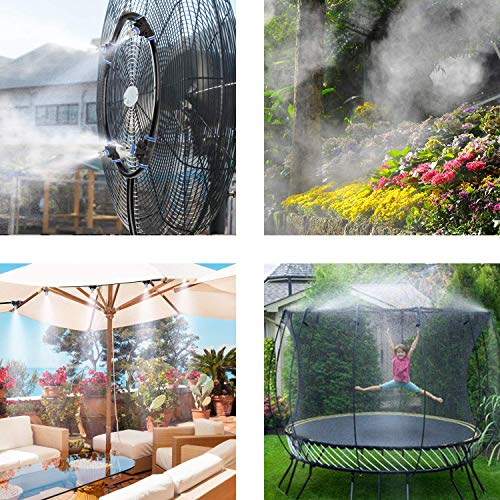 Misting Cooling System Kit 26.2 FT with Two More Spare Replacement nozzles for Patio
