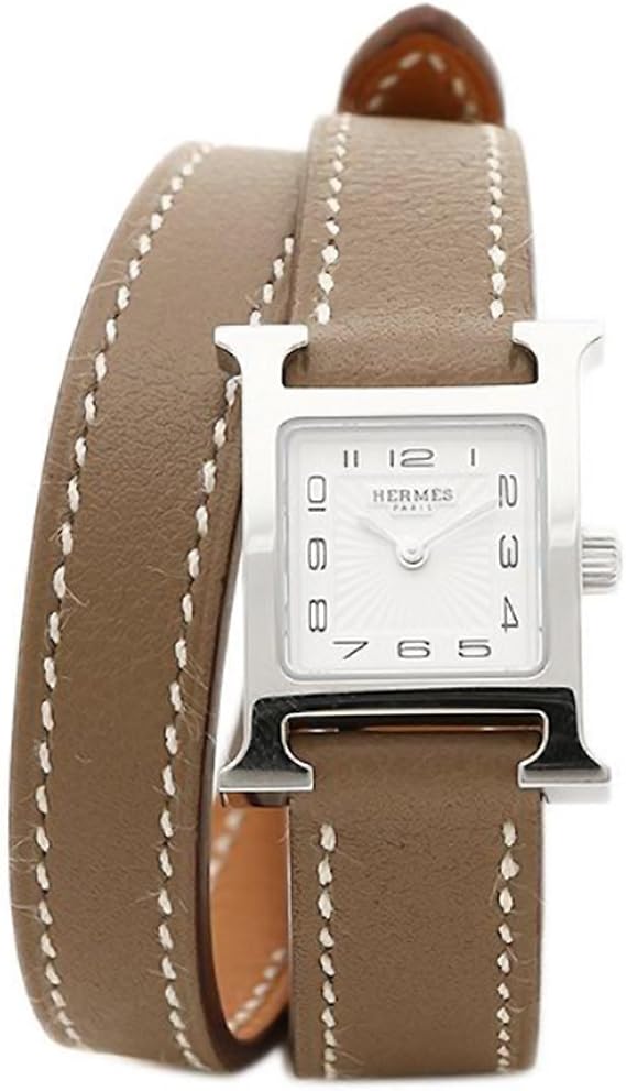 Amazon エルメス Hermes エルメス 時計 Hermes Hh1 110 131 Ww1 W0374ww00 Hウォッチ Tpm 17mm レディース腕時計ウォッチ エトゥープ ホワイト シルバー 並行輸入品 レディース腕時計 腕時計 通販