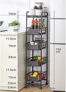 XHSSF Carrito Cocina con Ruedas universales balda Multicapa Carro de