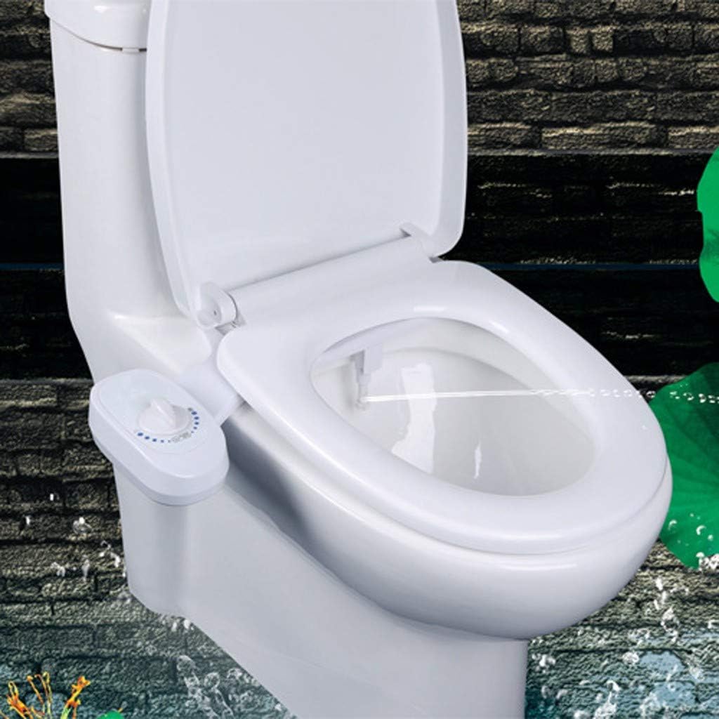 Toilet Bidet Attachment with Self Cleaning Nozzle, Fresh Water Spray and Adjustable Water Pressure, Reduce Toilet Paper Body Cleaner Butt Flusher
