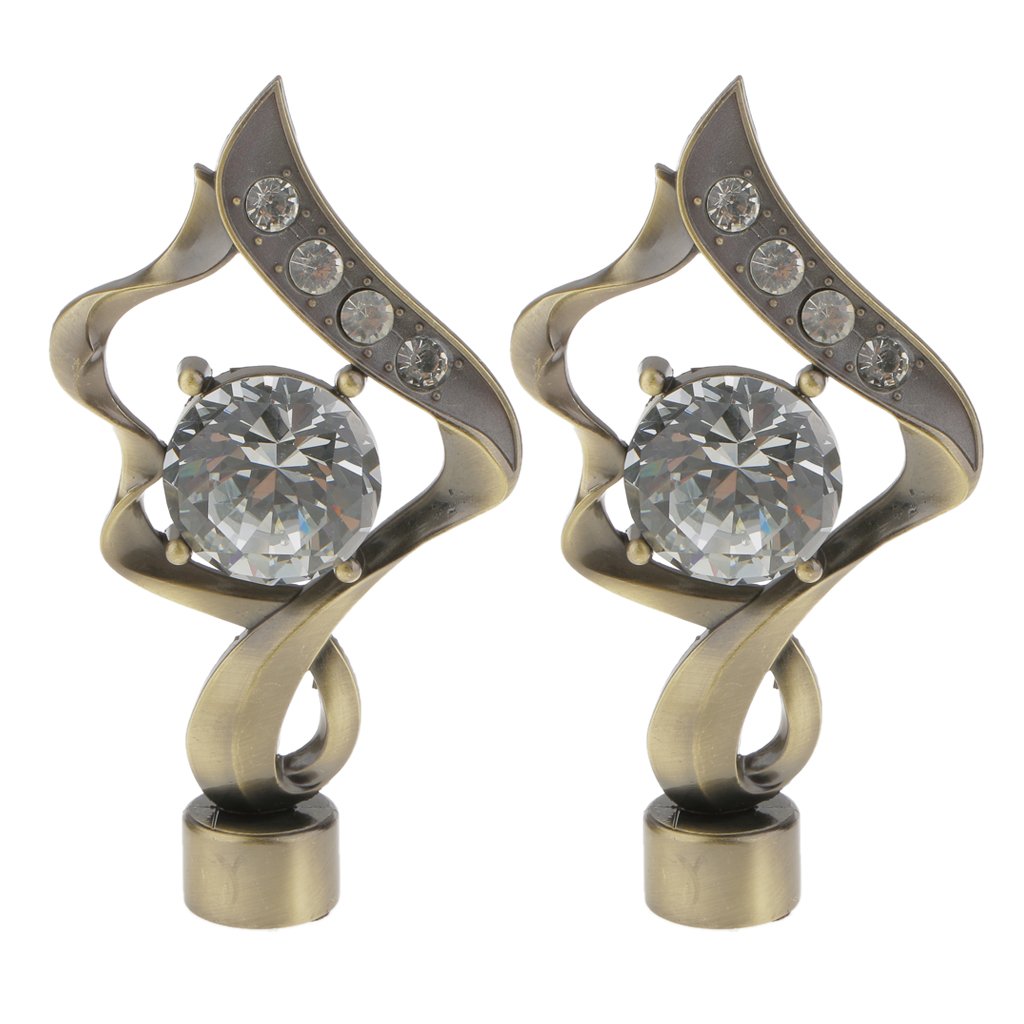 Lovely Monkeyjack 2pcs Decorative Flame Shape Window Curtain Rod