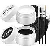 QIUFSSE Black and White Face Painting Kit Professional Halloween Face Paint,Oil Based Face Paint Halloween Makeup Kit with 3Pcs Facepaint Brushes,Body Paint for Cosplay,Costume and Theater