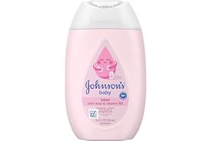 Johnson's Baby Lotion with Coconut Oil, Aloe Vera & Vitamin B5, 72 HR Hydration, Skin Moisturizer, Hypoallergenic, Safe for Newborn, Protects From Dryness & Strengthens Skin, 3.4 fl. oz