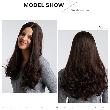 Fidgetgear Brown Synthetic Wigs For Women 66cm Women Girl Fashion