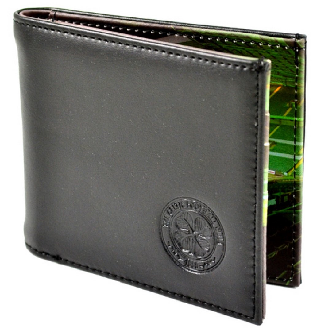 Yoicn Lth Celtic FC Adult Unisex Green Sports-Themed Bi-Fold Letter Print Wallet with Coin Pocket