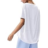 altiland Curved-Hem Workout T Shirt for Woman, Ultra-Soft Quick Dry Athletic Tee Yoga Running Oversized Short Sleeve Tops