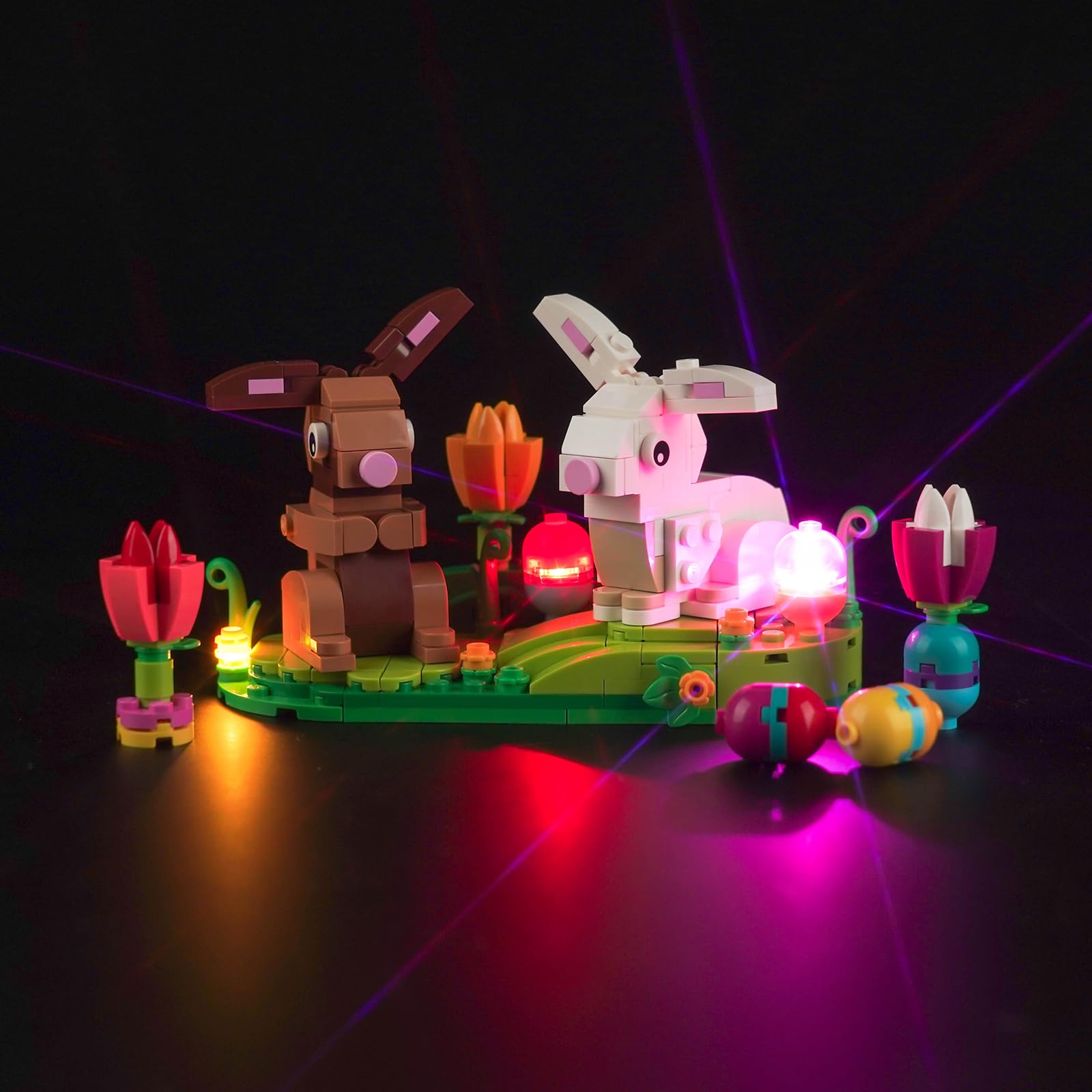 LocoLee Led Light Set Compatible with Lego 40523 Easter Rabbits Led Decoration Lighting Kit Compatible with Lego 40523 Building Blocks Model,Only Lights Set,No Model — image 1