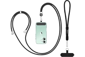 Universal Phone Lanyard with Wrist Straps & 2 Phone Tabs,Adjustable Crossbody and Wrist Strap,Premium Metal Hooks,Soft Nylon 