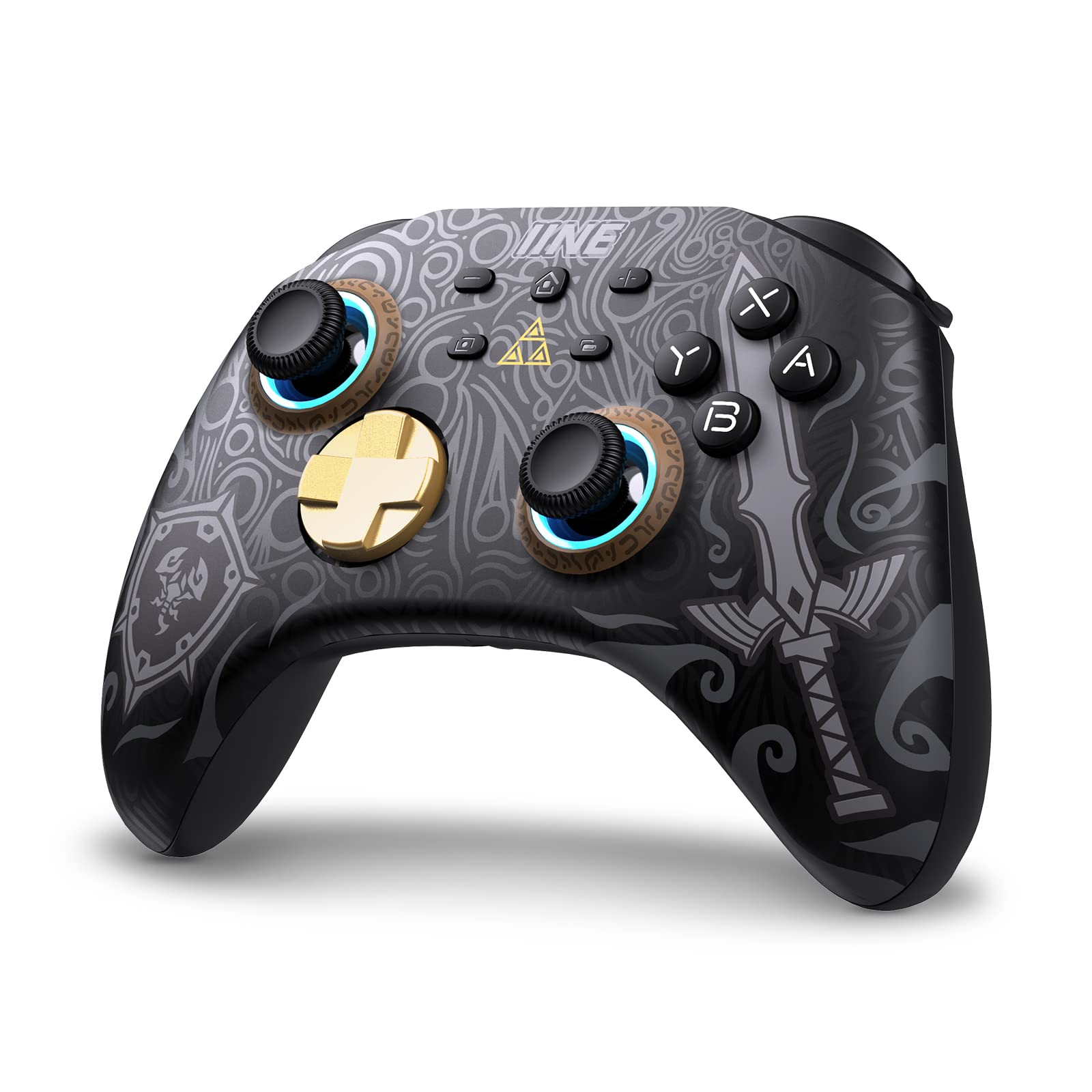Photo 1 of IINE Wireless Switch Controller, Switch Pro Controllers for Nintendo Switch/Lite/OLED, Switch Remote Gamepad with Headset Jack/RGB Light/Macro Setting/Wake up/Turbo/Adjustable Dual-Motor Vibration