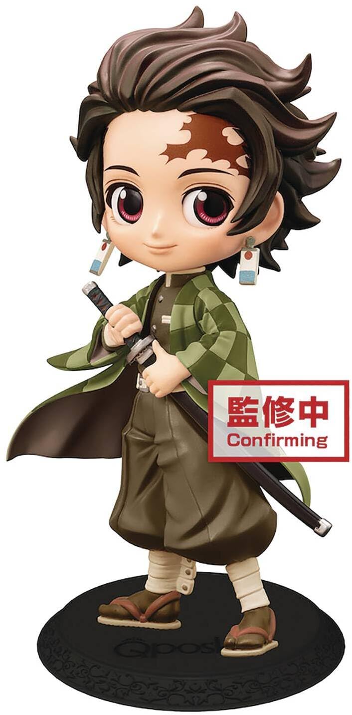 Banpresto - Demon Slayer Kimetsu No Yaiba Figurines - Tanjiro Kamado Ver B Q Posket 14 cm - 4983164165067, Multicoloured