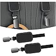 AUCELI Car Seat Headrest Suede Hook, 2 Pack Auto Seat Back Hooks, Suede Storage Organizer with Metal Hanger, Vehicle Backseat Hangers, Creative Interior Accessories for Hanging Grocery Purse (Black)