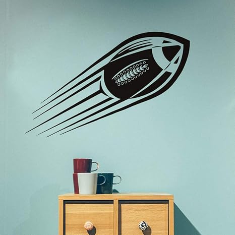 Amazon Hxcok 家の装飾ダイナミックフライングサッカースポーツデカールビニールウォールステッカージムルームリビングルーム現代壁紙リムーバブル防水59 38センチ ウォールステッカー オンライン通販