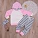 Baby Boys Girls Clothes Long Sleeve Hoodie Tops Sweatsuit Long Pants Outfit Set (Pink#1, 18-24 Months)
