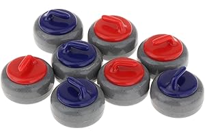 Tachiuwa 8X Tabletop Curling Game Pucks Floating Curling Ball Shuffleboard Curling Accessories, Sports Toy Replacement Shuffl
