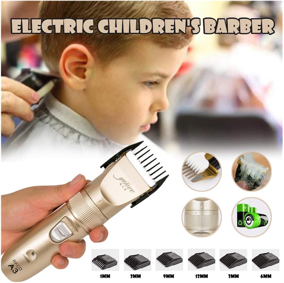 QUICATCH Electric Children's Barber Cordless Hair Grooming Get Hair Clipper, Professional Hair Clippers Hair Trimmer for Kids, Professional Hair Clippers for Stylists and Barbers