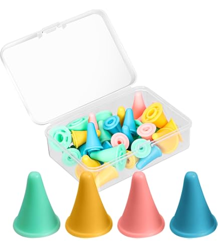Yzzyemn 10 Pcs Knitting Needle Stoppers - Sheep Shape Point Protectors For Size 6-9 (4mm-5.5mm) Needles, Crochet Supplies