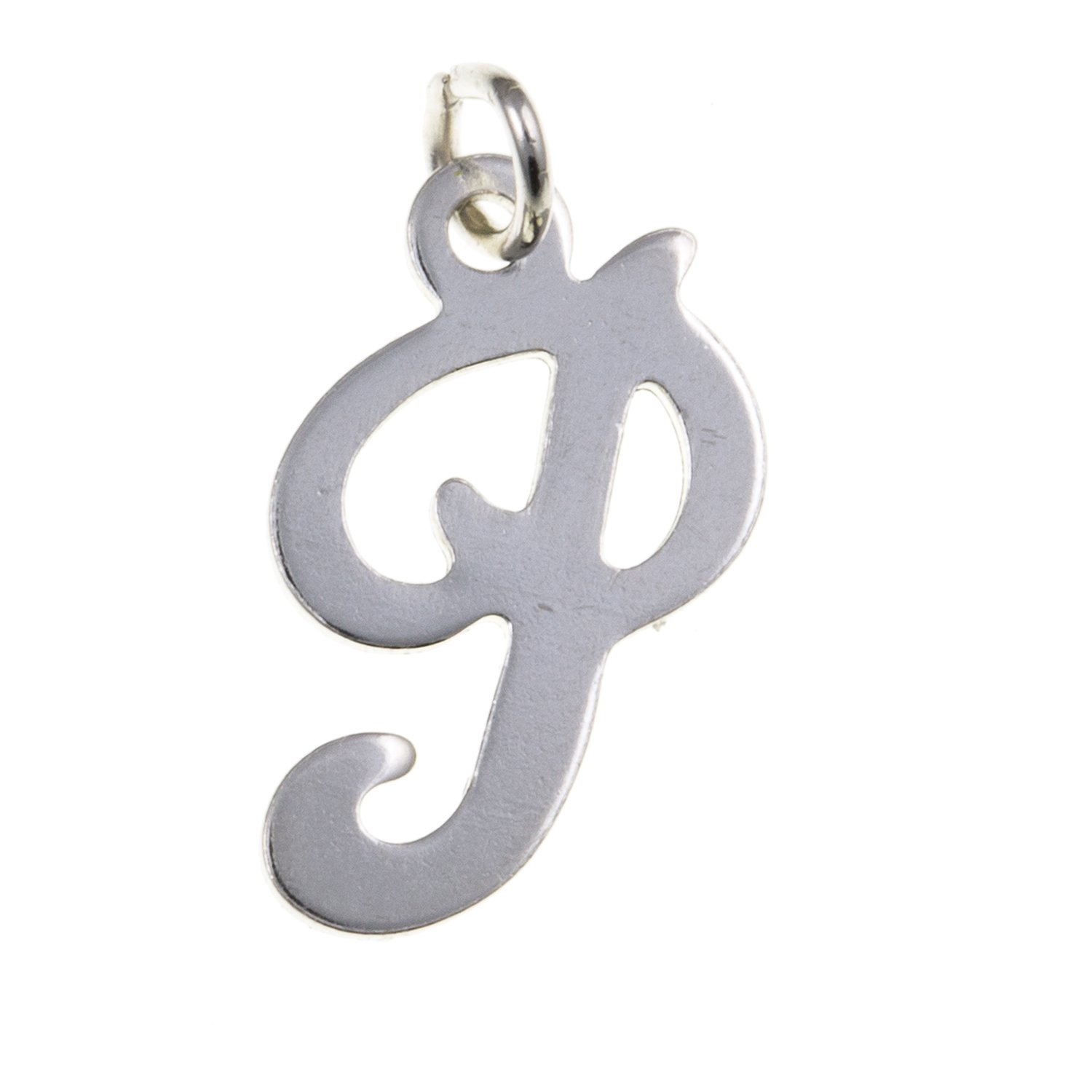 Capital Letter P Alphabet Initial 925 Sterling Silver Slider Charms for Women Girls/Silver Alphabet Letter Charms for Jewellery Making - Fit for Traditional Charm Bracelet