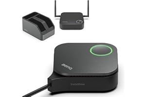 BenQ InstaShow WDC15, 4K UHD Wireless Presentation System with USB-C & HDMI Button, No App Required, USB Touchscreen Control,128-bit Encryption and CVSS 4.0 Certification for Secure presentations